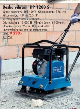 Vibrační deska Scheppach HP 1200 S