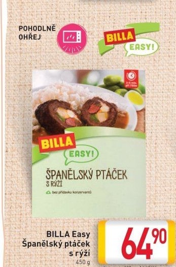 Španělský ptáček s rýží Easy Billa
