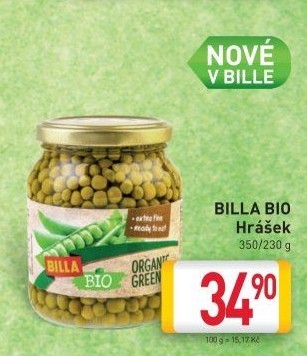 Hrášek bio Billa