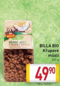 Müsli křupavé Naše Bio Billa