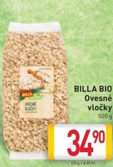 Ovesné vločky Naše Bio Billa