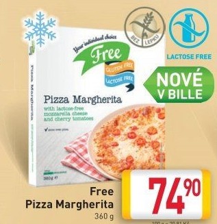 Pizza mražená Billa Gluten Lactose Free
