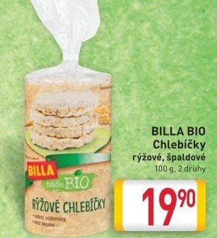 Rýžové chlebíčky Naše Bio Billa
