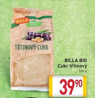 Třtinový cukr Naše Bio Billa