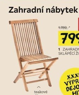 ZAHRADNÍ SKLÁPĚCÍ ŽIDLE