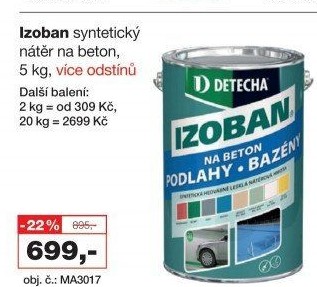 Nátěr na beton Izoban Detecha