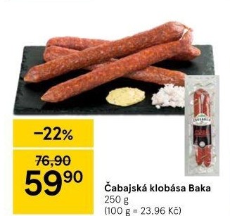 Čabajská klobása Baka Csabahús