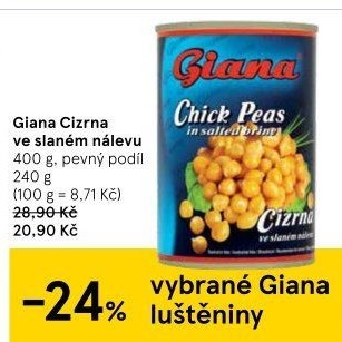 Cizrna ve slaném nálevu Giana