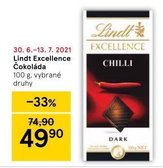 Čokoláda Excellence Lindt
