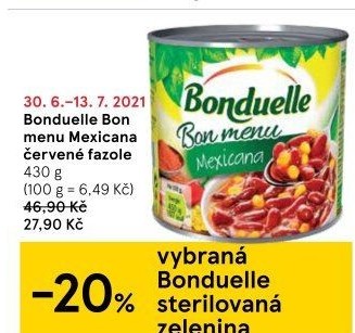 Fazole Mexicana Bon Menu Bonduelle