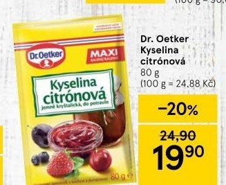 Kyselina citronová Dr. Oetker