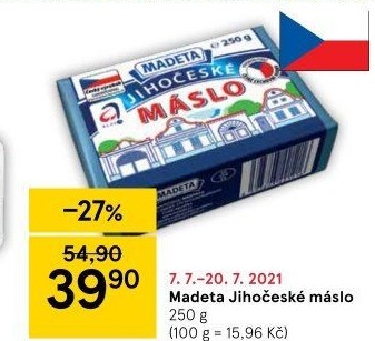 Máslo Jihočeské Madeta