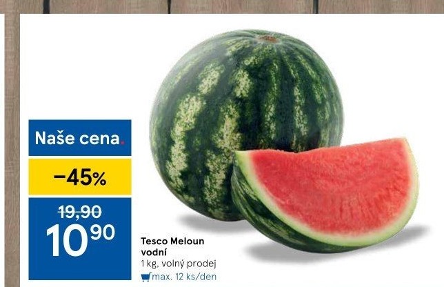 Meloun vodní Tesco