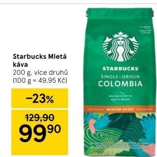 Mleté kávy Starbucks