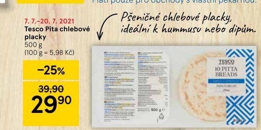 Pita chléb Tesco
