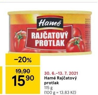 Rajčatový protlak Hamé