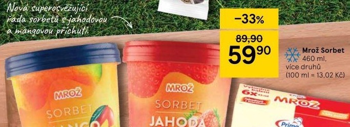 Sorbet v kelímku Mrož Prima
