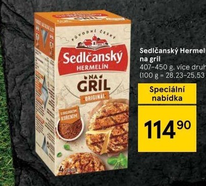 Sýr Hermelín na gril Sedlčanský