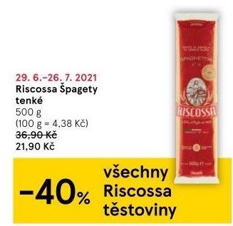 Těstoviny Riscossa