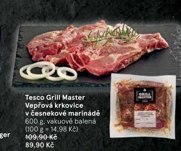 Vepřová krkovice marinovaná Grill Master Tesco