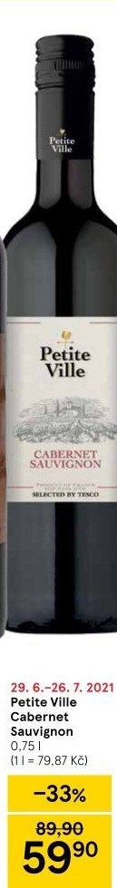 Víno Cabernet Sauvignon Petite Ville