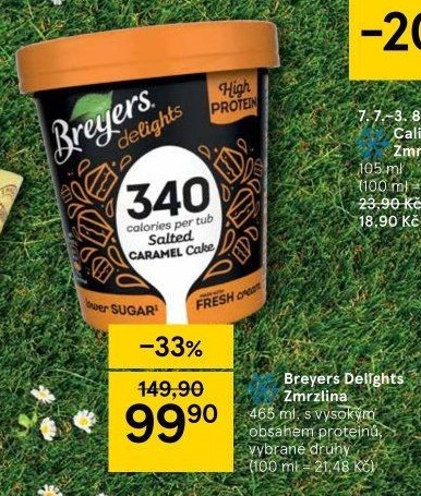 Zmrzlina proteinová v kelímku Breyers Delights