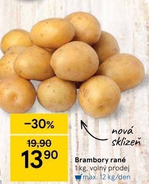 Brambory konzumní rané