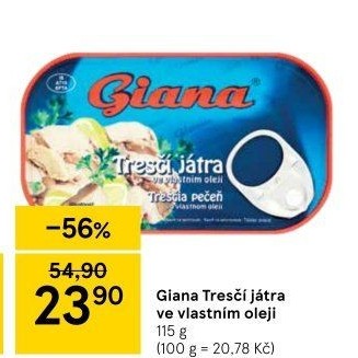 Játra tresčí ve vlastním oleji Giana