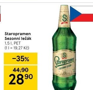Pivo světlý sezonní ležák Staropramen