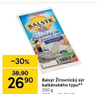 Sýr Balsýr Mlékárna Žirovnice
