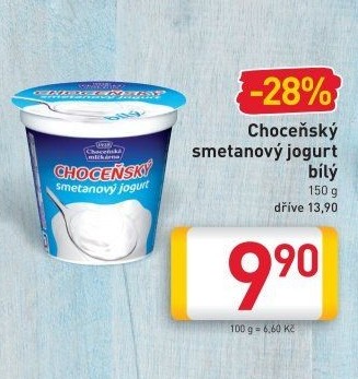 Bílý jogurt smetanový Choceňský