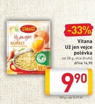 Instantní polévky Už jen vejce Vitana