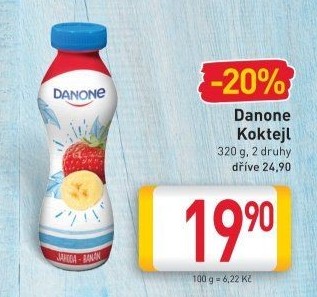 Jogurtový nápoj koktejl Danone