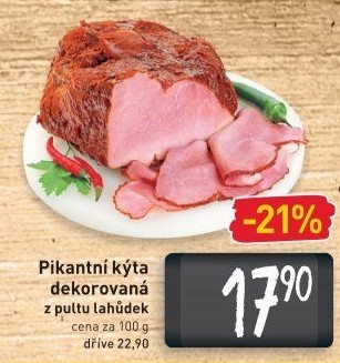 Kýta dekorovaná pikantní