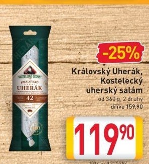 Salám Uherák královský Kostelecké uzeniny
