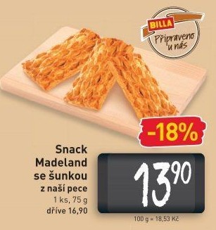 Snack Madeland se šunkou La Lorraine