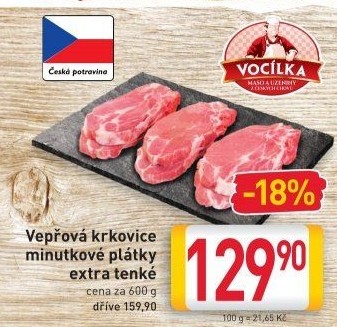 Vepřová krkovice bez kosti Vocílka