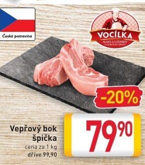 Vepřový bok s kostí špička Vocílka