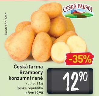 Brambory konzumní rané Česká farma