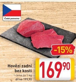 Hovězí zadní bez kosti