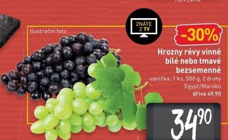 Hrozny bílé bezsemenné