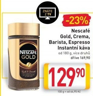 Instantní kávy Nescafé Gold