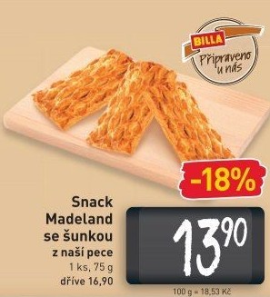 Snack Madeland se šunkou La Lorraine