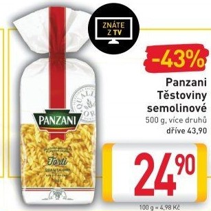 Těstoviny Panzani