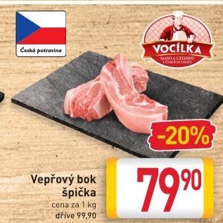 Vepřový bok s kostí špička Vocílka