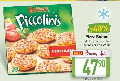 Pizza mražená Piccolinis Buitoni
