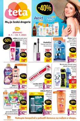 akční leták Teta drogerie 8.7.2021-19.7.2021