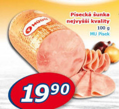 Šunka nejvyšší jakosti Maso uzeniny Písek