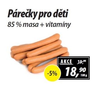 Párečky dětské s vitamíny