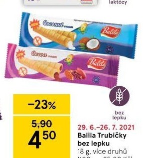 Kukuřičné trubičky bez lepku Balila